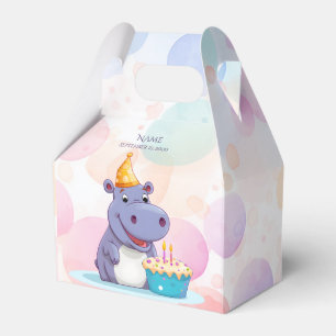 Birthday Hippo Favour Box