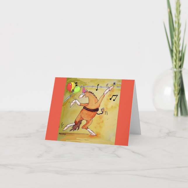 Birthday horse thank you card (Front)