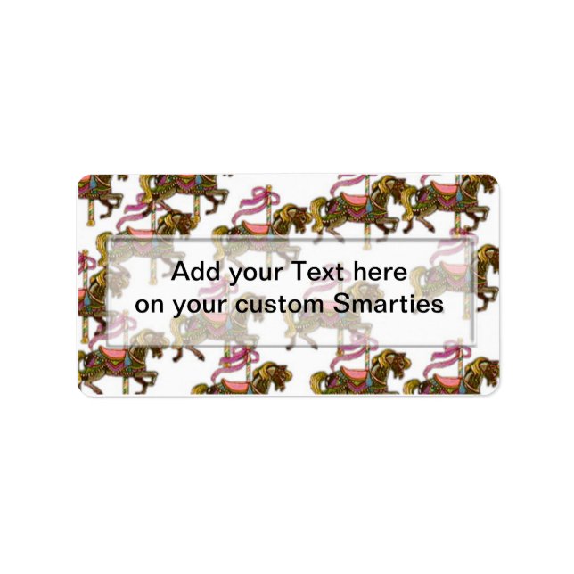 Birthday Horses Smartie Candy wrappers Labels (Front)