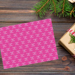 Birthday hot pink white name girly tissue paper<br><div class="desc">A girly hot pink background colour. White text. 
Personalize and add a name and age.</div>