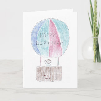 Birthday Hotair Ballon Card