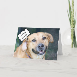 Birthday Hugs, Kisses & Smiles Cute Smiling Dog Card