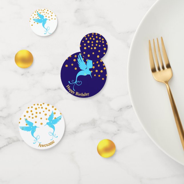 Birthday Hummingbird  Table Confetti (Group)