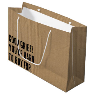 Birthday Humor Text On Cardboard Large Gift Bag