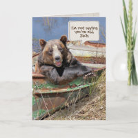 birthday humour-bear in rusty rowboat