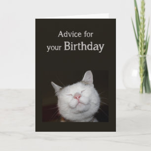 Birthday Humour Cute Cat Inspirational Humour Advi Card