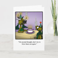 Birthday Humour Dragons Greeting Card
