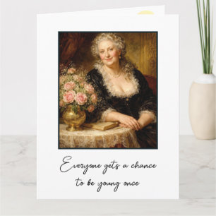 Birthday Humour Vintage Woman Portrait Card