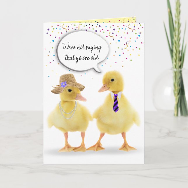 Birthday Humour with Ducklings Card (Front)