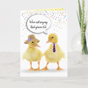 Birthday Humour with Ducklings Card