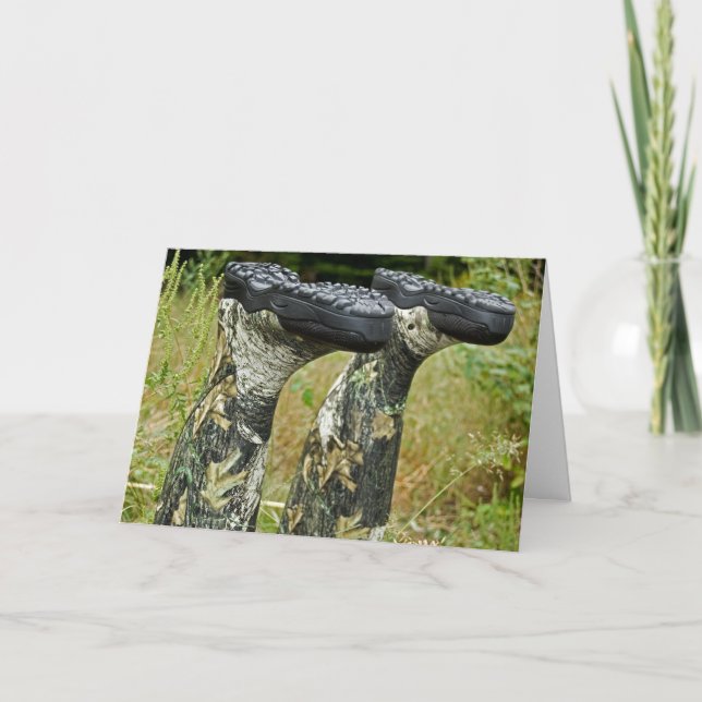 Birthday Hunting Boots Card (Front)