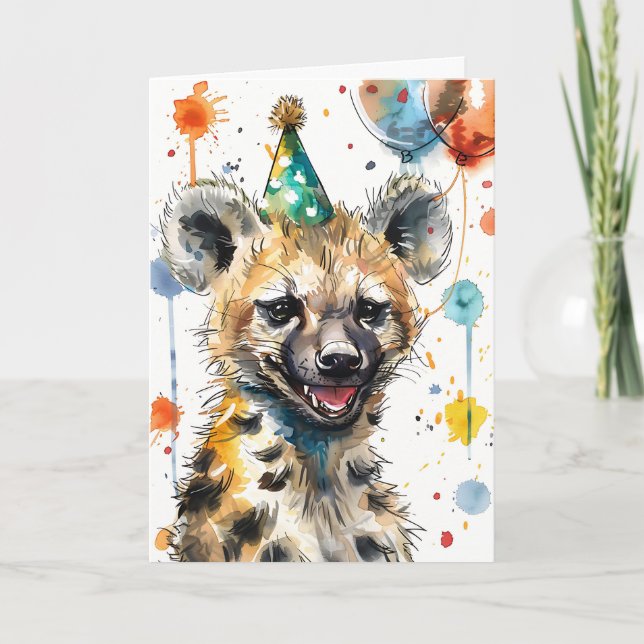 Birthday Hyena Card (Front)