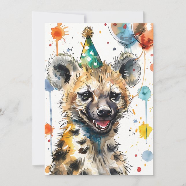 Birthday Hyena Invitation (Front)