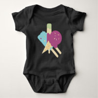 Birthday Ice Cream Baby Baby Bodysuit