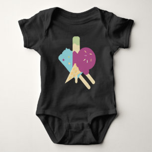 Birthday Ice Cream Baby Baby Bodysuit