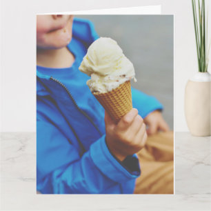 BIRTHDAY ICE CREAM CONE BOY GREETING CARD