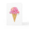 Birthday Ice Cream Cone Flowers Greeting Card