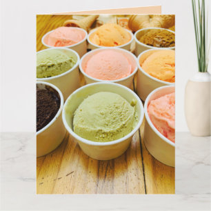  BIRTHDAY ICE CREAM FUNNY GREETING CARD
