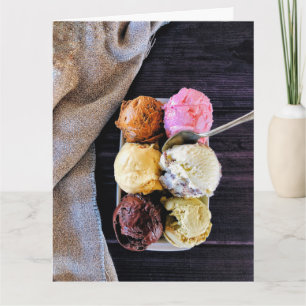 BIRTHDAY ICREAM LOVER FUNNY GREETING CARD