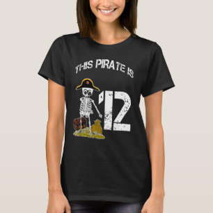 Birthday  idea for boys  skeleton pirate 3 T-Shirt