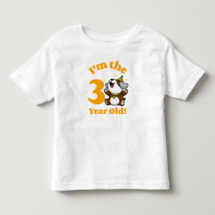 Birthday I'm The 3 Year Old - Cute Happy Dog Boys Toddler T-shirt