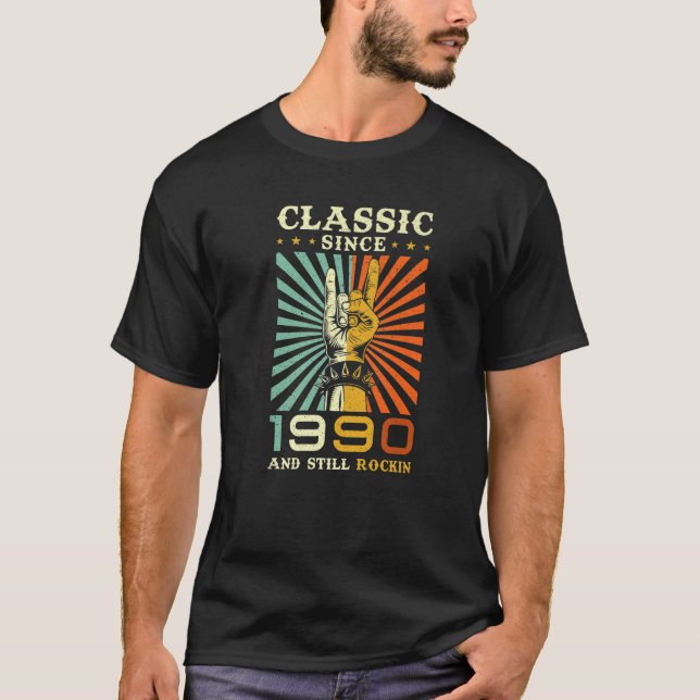 Birthday In 1990 - Classical Since 1990 T-Shirt (Front)
