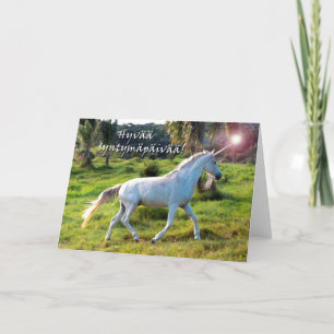 Birthday in Finnish, Magical Unicorn Card