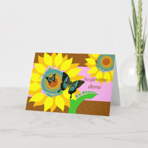 Birthday in Lithuanian, Su gimimo diena, Butterfly Card