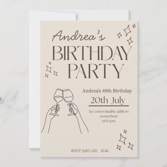 Birthday invitation (Front)