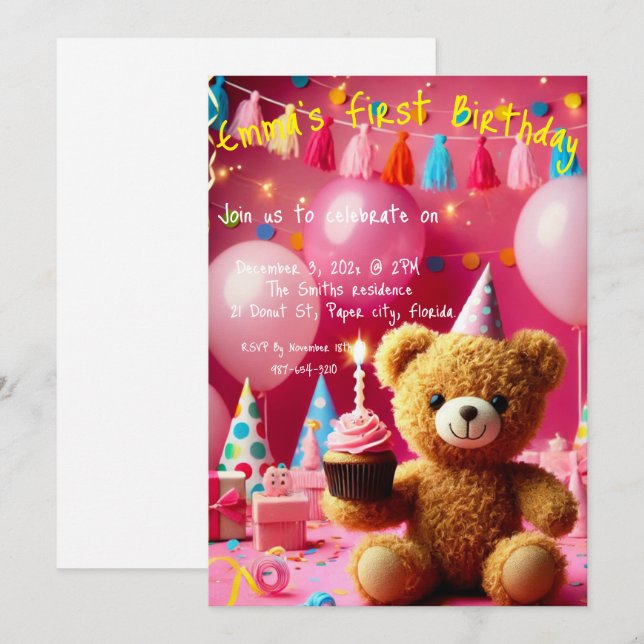 BIRTHDAY INVITATION (Front/Back)
