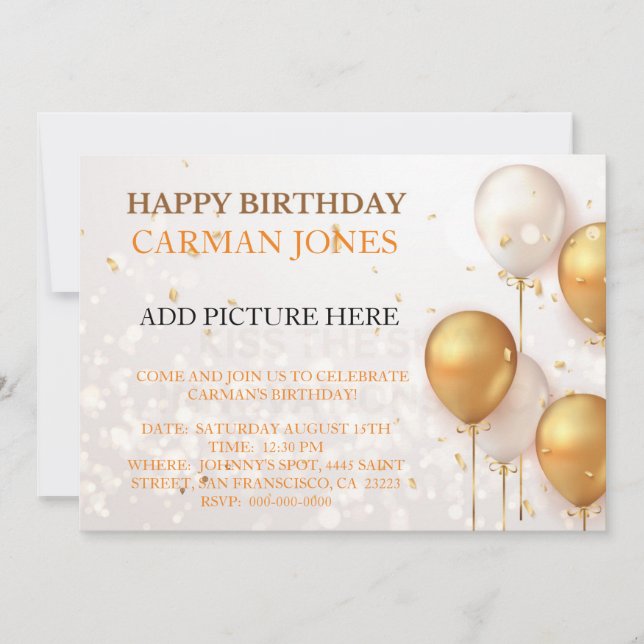 BIRTHDAY INVITATION (Front)