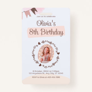 Birthday Invitation Badge