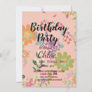 Birthday Invitation card