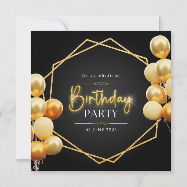 Birthday Invitation Card-Save The Date (Front)