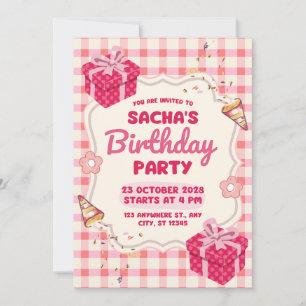 Birthday Invitation Clean Modern Minimal Style