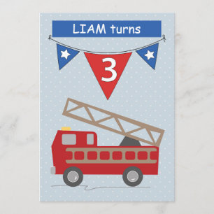 Birthday Invitation Custom Name, Matthew Age, 3 Bi