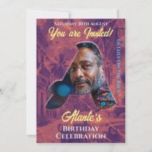 Birthday Invitation Customizable Intital Design