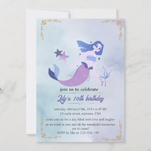 birthday invitation cutomised for girls