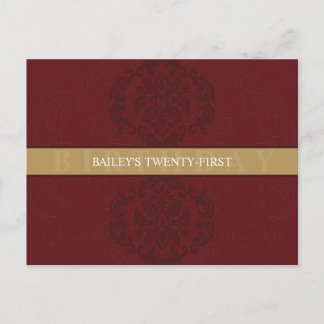 BIRTHDAY INVITATION :: finesse 1 Postcard