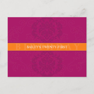 BIRTHDAY INVITATION :: finesse 5 Postcard