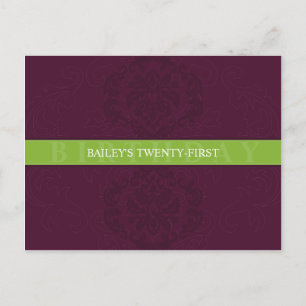 BIRTHDAY INVITATION :: finesse 6 Postcard