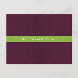 BIRTHDAY INVITATION :: finesse 6 Postcard