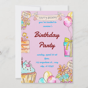 Birthday invitation for kids