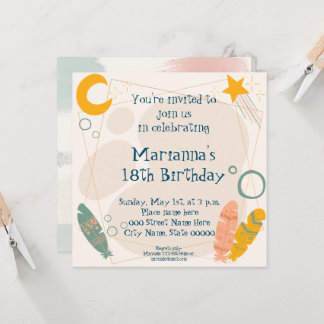 Birthday Invitation Indian Tribal