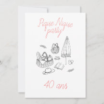 Birthday Invitation Picnic Nique