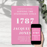 Birthday Invitation Pink And White<br><div class="desc">Celebrate your special day with these custom birthday invitations! Our personalized pink and white invites feature an elegant text design, along with your name and party information. With a beautiful choice of font and colour you can create the perfect look for your special occasion. Get ready to make a lasting...</div>
