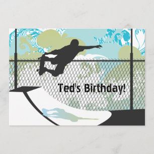 Birthday Invitation - Skateboard