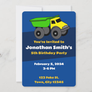 Birthday Invitation - Truck