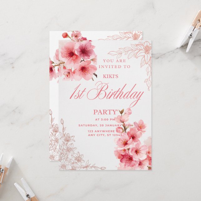 Birthday Invitations  (Front/Back In Situ)