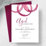 Birthday Invitations Adult Wine Party<br><div class="desc">These modern birthday invitations feature burgundy wine circles. The words "aged to perfection" is set in elegant typography. Use the template fields to add your simple 50th party details. Perfect for an adult birthday party with a sip sip hooray or aged to perfection theme.</div>